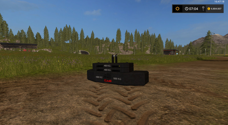 Claas weight 1800kg with addable weights V 1.0 Mod