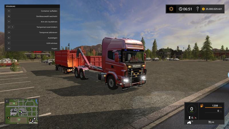 SCANIA V8 HKL WITH RAIL TRAILER V1.0.1.0