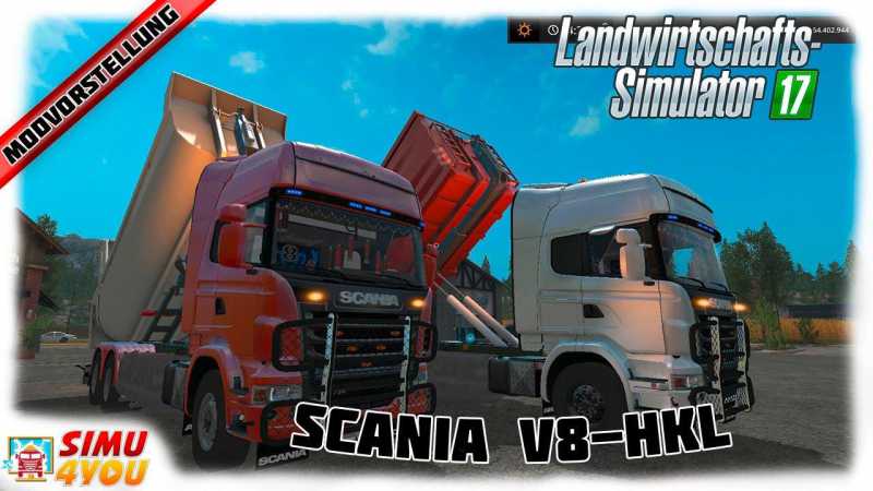 SCANIA V8 HKL WITH RAIL TRAILER V1.0.2.0