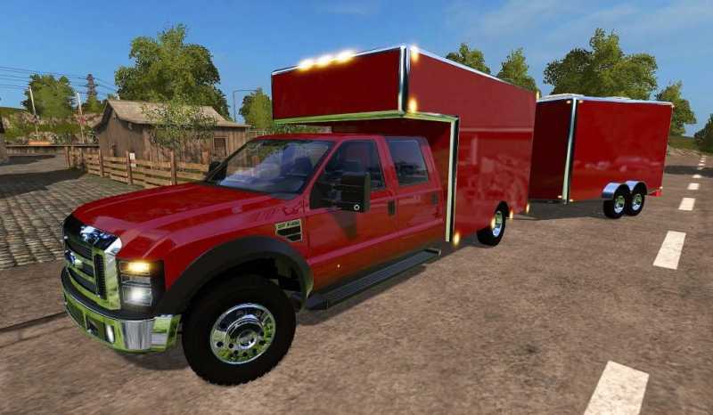 FORD F450 UTILITY TRUCK + TRAILER V1.0