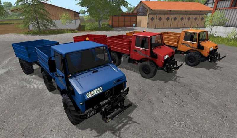 MB UNIMOG 1600 + TRAILER (TANKER SEEDERS) V1.0