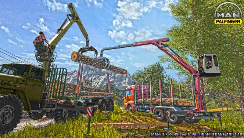 MAN TGS 33.480 FORESTRY TRUCK & TRAILER V0.9